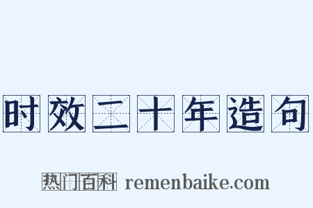 时效二十年造句是什么意思的图片